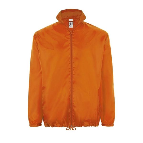 giacca arancio antipioggia